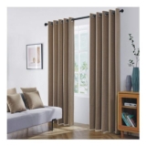 Coastline Luna Blackout Curtains, Mocha, 2 Panels, 66×72