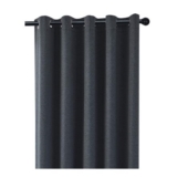 Coastline Luna Blackout Eyelet Curtains, Charcoal, 2 Panels, 90×72 Inches