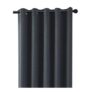 Coastline Luna Blackout Eyelet Curtains, Charcoal, 2 Panels, 90×72 Inches
