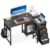 Coleshome Computer Desk with Drawers, 100×70 cm Corner Desk for Home Office, Reversible L Shaped Office Desk – Shipper / Seller hksy