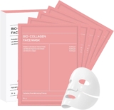 Collagen Hydrogel Mask, Overnight Hydrating, Real Deep, Glass Skin, Pore Minimizing, Elasticity Improvement, Pack of 5 (34g x 5)