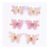 Colorful Butterfly Hair Clips for Girls Pink 6-Pack