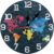 Colourful Wall Clock Garden Clocks – Art Abstract Round Mounted Circular Silent Non Ticking Simple Stylish Design for Kitchen Home Office Decor 1105
