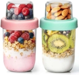 ComSaf Overnight Oats Container 480120mL, 2 Pack, 16oz – Extra 5% When Buying 2 Rachels choice-europe / FBA