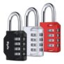 Combination Padlock, 3 Pack Diyife 4 Digit Lock Combination