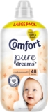 Comfort Pure Dreams Cashmere Soft Fabric Conditioner Dermatologist-Recommended Gentle Next to Sensitive Skin 48 washes (1.44 L)