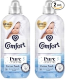Comfort Pure Dreams Cotton Fresh dermatologically tested fabric softener Sensitive Fabric Conditioner gentle next to sensitive skin 30 washes (900 ml) (Pack of 2)