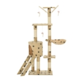 Comfortable Cat Tree with Sisal Scratching Posts 138 Cm Beige Paw