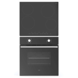 Cooke & Lewis Integrated Fan Oven & Ceramic Hob Black
