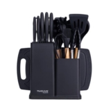Cooking Utensils Set with Chopping Board Knife Set with Block Heat Resistant