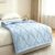 Cooling Blanket for Night Sweats, 100 x150cm Breathable Lightweight Ice Blanket for Summer Hot Sleepers and Night Sweat Cooler for Office Travel Bed (Blue)