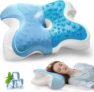 Cooling Gel Memory Foam Pillow Orthopedic Cervical Support for Side, Back & Stomach Sleepers, Two Heights Available, Washable Cover, Ergonomic Design