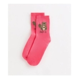 Coral Dam It Ankle Socks