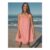 Coral Pink Mini Summer Cotton Dress