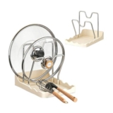 Cosiesnest 2-in-1 Pot Lid and Board Holder, Spoon Rest White