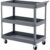 Costway 3 Shelf Grey Metal Utility Cart