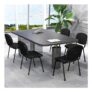 Costway Black Stackable Upholstered Armless Mesh Chair 2 Pack