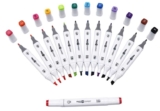 Crafty Co. Professional Dual Tip Marker Pen Set with Carry Case 300 Colours – Free C&C