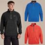 Craghoppers Mens Esk Half Zip Fleece ( XS – XXL ) / Pimento red / Black – with DFC code free delivery with free sign up