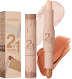 Cream Bronzer Contour Highlighter Stick – Double-End Cream Contouring Stick 2-in-1 Contour Stick with Contouring and Highlighter Long Lasting Waterproof Defined and Chiseled Look