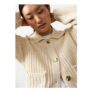 Cream Chunky Gold Button Cardigan XLtuc146863597