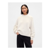 Cream Relaxed Saddle-Sleeve Crew Neck Jumper