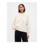 Cream Relaxed Saddle-Sleeve Crew Neck Jumper