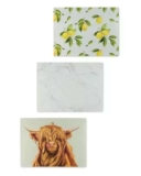 Crofton Kitchen Glass Worktop Saver, Highland Cow, Lemon, Marble or Measurements