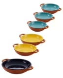 Crofton Tapas Cookware, 3 Piece Small in Yellow/Petrol/Blue, 2 Piece Medium or 1 Piece Large