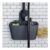 Croydex Grey Shower Caddy No-Drill, Self-Draining, Easy Clean 26x26x8.5 Cm