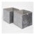 Crushed Velvet Cube Storage Boxes Grey 2-Pack