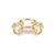 Crystal Link Ring Gold