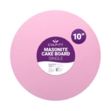 Culpitt Pink 10 Masonite Cake Board, Extra Strong, Round, 5mm Thick Matt Pink 254mm 10 Inch Round