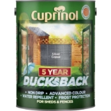 Cuprinol Ducksback Shed & Fence Treatment Paint – Silver Copse / Black / Green / Brown / Oak – 5L – Free C&C Only