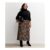 Curves Brown Leopard Print Bias Cut Midi Skirt