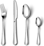 Cutlery Set, NINIROR 16 Piece Food-Grade Stainless Steel Flatware Set Silverware Set for 4 People Include Spoon Knife and Fork Sets Mirror Polished Dishwasher Safe for Home Restaurant Modern Design