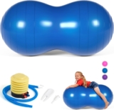 DASKING Peanut Ball for Kids Therapy, 90x45cm Anti-burst Exercise Ball With Pump, Gym Quality Fitness for Pregnancy Birth, Physical Therapy, Child Training, Women, Men