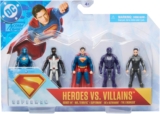 DC Comics, SUPERMAN Heroes Vs. Villains 5-Pack, 7-cm Action Figure, Stylised Superhero Figures with Dynamic Poses and Battle Ready Armour, Kids Toys for Ages 4