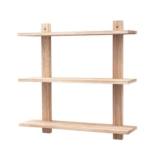 DEAL STACK – 3-Tier Floating Shelves, Over-Toilet Rustic Wall Shelf, 60cm, Black