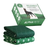 DEAL STACK – Alpha Pets Reusable Puppy Pads, 2-Pack, 90x80cm, Waterproof Washable