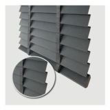 DEAL STACK – Dark Grey Faux Wood Venetian Blinds, 50mm Slats, 90x213cm