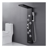 DEAL STACK – Keokbon Shower Tower 304 Stainless Steel, Multi-Function, Black
