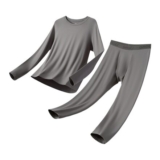 DEAL STACK – Mens Gray Thermal Underwear Set – Top & Bottom