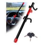 DEAL STACK – Tevlaphee Steering Wheel Lock Heavy-Duty Anti-Theft Universal Fit 3 Keys