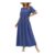 DEAL STACK – ZANZEA Womens Short Sleeve Maxi Dress with Pockets, Blue