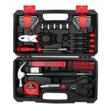 DEKO Tool Kit Set Box 62 Piece Home Repair DIY Tools Basic Hand Toolbox Sets for Home (Red) Sold by DEKO-EU / FBA