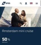 DFDS Amsterdam Mini Cruise – 2-bed, inside cabin, bunk beds (£60pp) – Newcastle