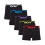 DKNY Mens Cotton Blend Boxers, 5-Pack, Black, Large