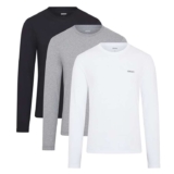 DKNY Warriors Mens T-Shirt (Pack of 3) Size M (Medium) Colour: Black/White/Grey