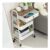 DOEWORKS Storage Trolley on Wheels Metal 3-Tier Trolley Cart